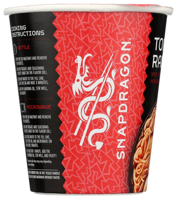 Snapdragon Spicy Tonkotsu Ramen Cups | Rich Pork Flavor Broth With Authentic Ramen Noodles And Chili Garlic Oil | Authentic Flav