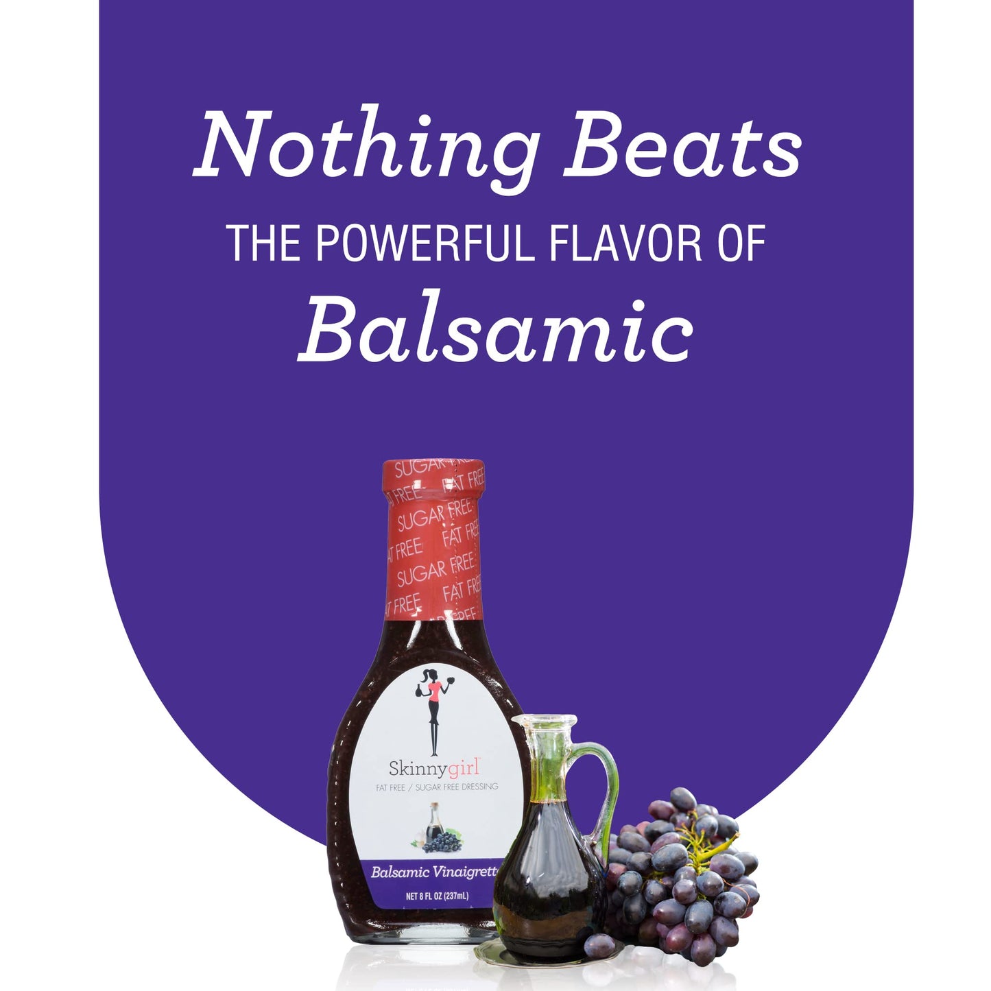 Skinnygirl Fat-Free Salad Dressing, Sugar-Free Balsamic Vinaigrette, 8 Ounce (Pack Of 12)