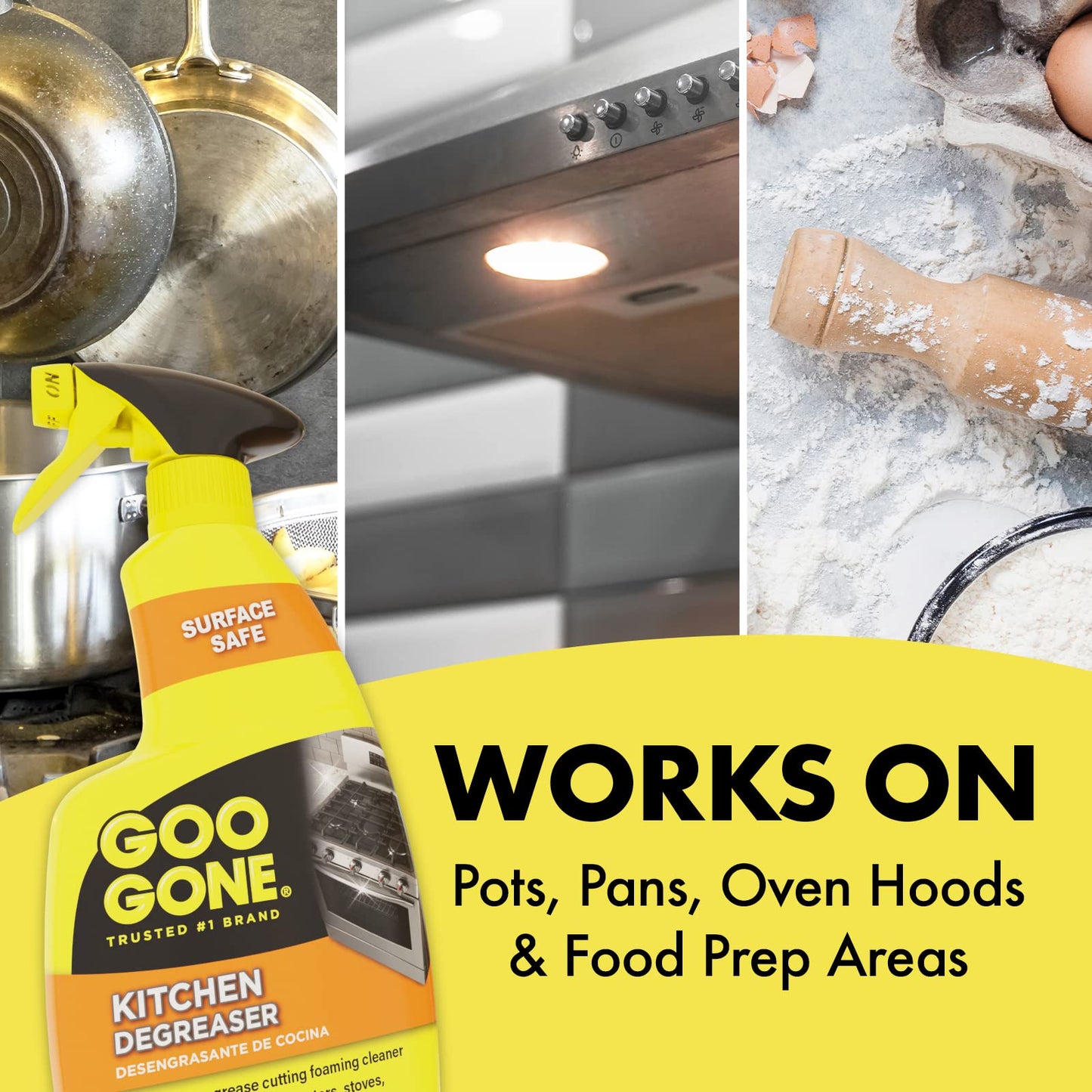 Goo Gone Degreaser - 14 Fl Oz - Effectively Removes Kitchen Grease, Grime & Baked-on Food