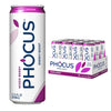 Phocus Caffeinated Sparkling Water - Mixed Berry - Clean Energy with Caffeine + L-Theanine - 0 Sugars Calories or Carbs - Non GMO Whole 30 Keto Vegan Kosher - 11.5 Fl Oz. (12 Pack)