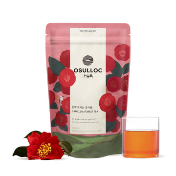 OSULLOC Camellia Tea (Sweet Tropical Fruit Scent) | Sweet Fruit Tea | 20 Pyramid Tea Bags, 1.76oz