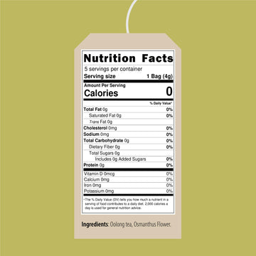 Arroyo Kitchen By Little Jasmine, Osmanthus Oolong Tea, Premium Taiwanese Tea, Pyramid & Eco-Conscious Teabags, 100% Natural, Fo