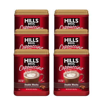 Hills Bros. Instant Cappuccino Mix, Double Mocha 16 Ounces- Frothy, Decadent Cappuccino with a Deep, Rich Chocolate Flavor (Pack