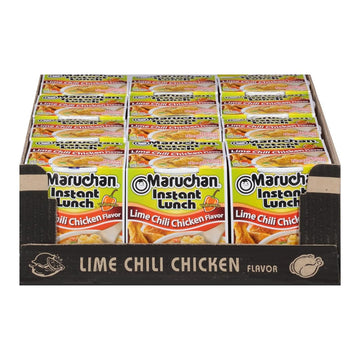 Maruchan Instant Lunch Lime Chili Chicken, Ramen Noodle Soup, Microwaveable Meal, 2.25 Oz, 12 Count