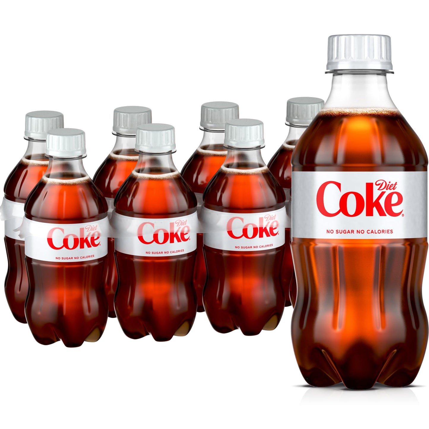 Diet Coke Diet Soda, Cola Soft Drink, 12 fl oz Bottles, 8 Pack, Model 049000105940