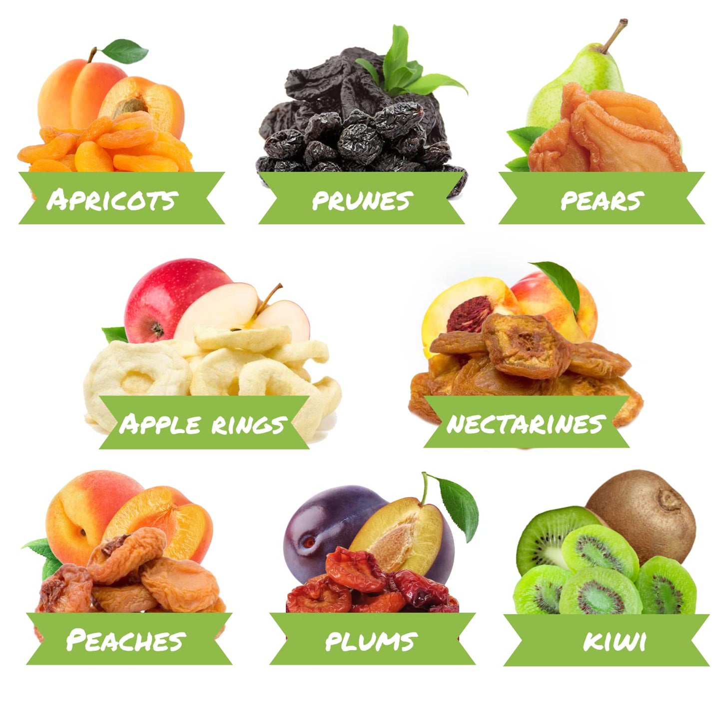 Dried Mixed Fruit With Prunes By It'S Delish, 10 Lbs Bulk | Snack Mix Of Prunes, Apricots, Plums, Apple Rings, Nectarines, Peach