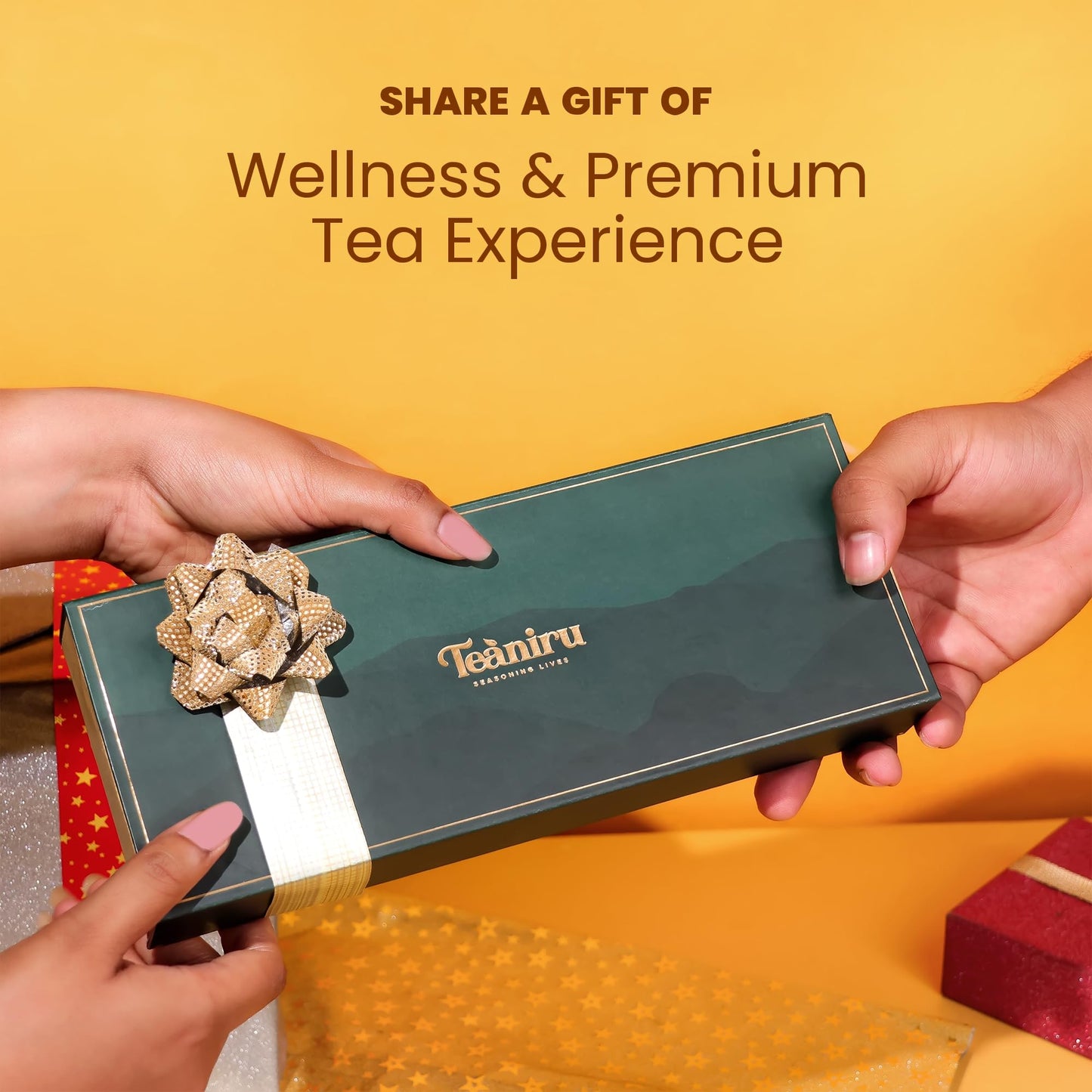 Teaniru Grandeur Tea Collection - Loose Leaf Tea Sampler Gift, 3 Flavors (Black, Herbal, Green), Pack of 40