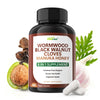 Envysupports Wellness 6-In-1 Wormwood Black Walnut Clove Units | Rapid Gut Cleanse & Digestive Health | Cleanse Detox Intestinal Guard Formula Dietary Support For Humans Vegan 60 Counts