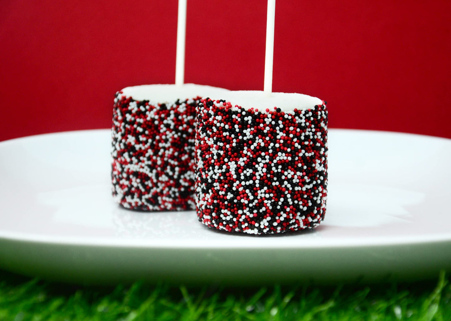 Mystic Sprinkles The Big Game Nonpareil Mix 3.8Oz Bottles (Black, Red & White)