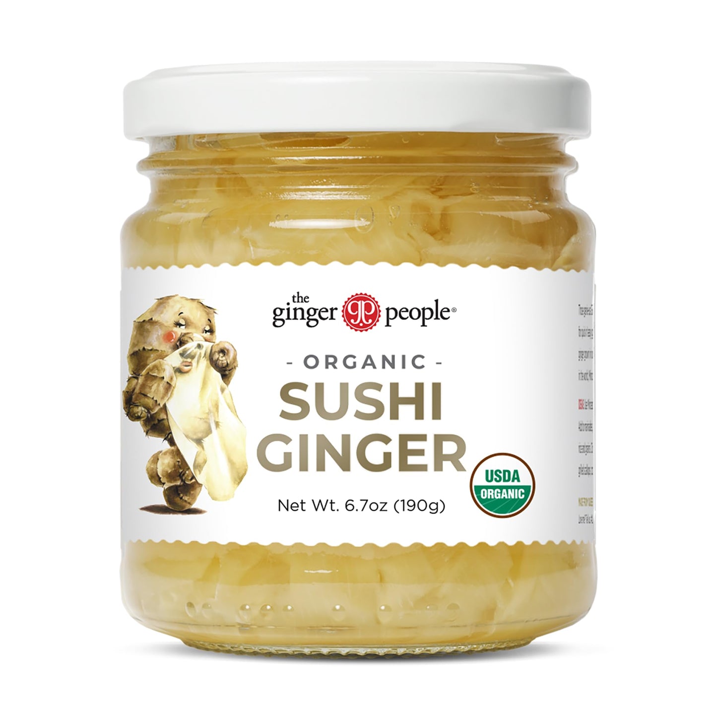 The Ginger People Organic Pickled Sushi Ginger, Vegan, 6.7 ounces (Pack of 1)
