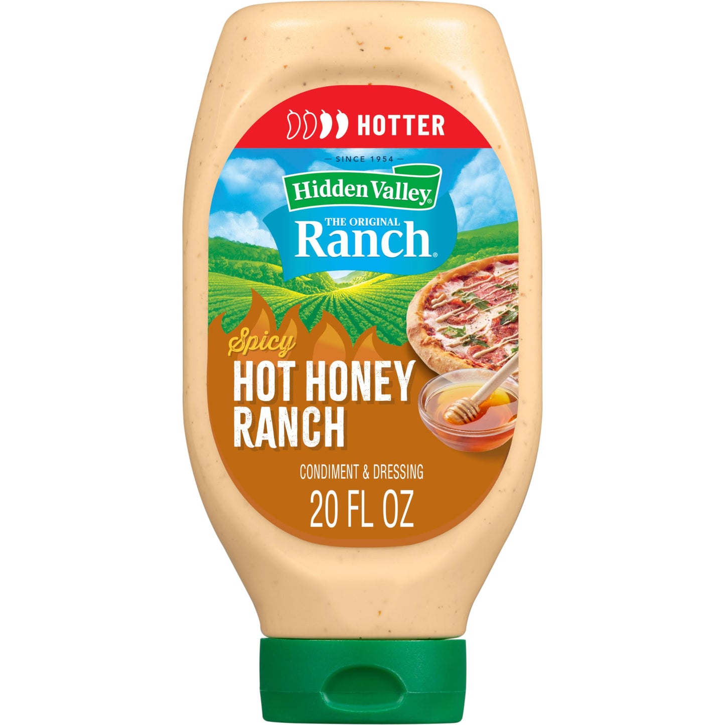 HIDDEN VALLEY Spicy Hot Honey Ranch Condiment and Dressing, 20 FZ