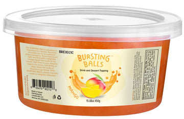Mango Boba Pearls, Mango Popping Boba Bursting Boba, Mango Bubble Tapioca Pearls For Bubble Tea (Mango, 1 Lb Pack Of 1)