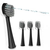 Replacement Brush Heads For ???????????????? ??????????-???????????? Flossing Toothbrush With Cover, Compact, 3 Count Black, Har