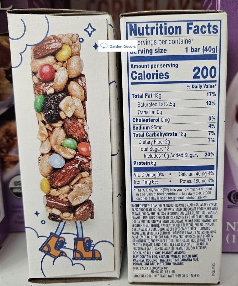 Trader Joe Rainbows End Trail Mix Bars 7.05oz 200g (Two Boxes)