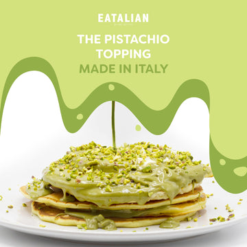 Eatalian By Amz Better Pistachio Flavoured Topping, Sweet Protein Cream In 10 Oz/300G Squeezer, Made In Italy, Pistachio Sauce I