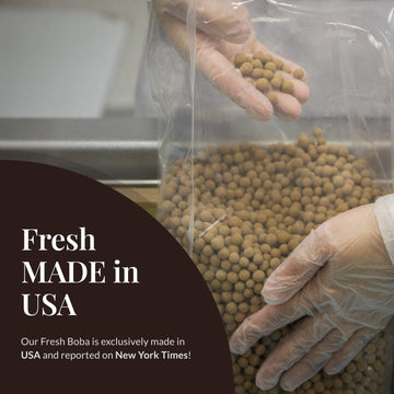 Fanale Tapioca Pearls for Bubble Tea, 6lb (1lb x 6), Made in USA, Perfect for Milk Tea, Coffee, Shaved Ice Toppings