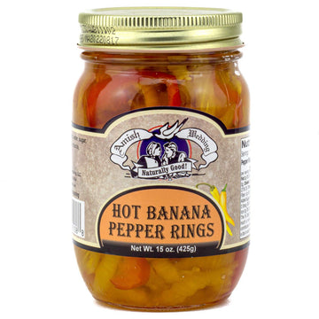 Amish Wedding Hot Banana Peppers 15Oz (Pack Of 2)