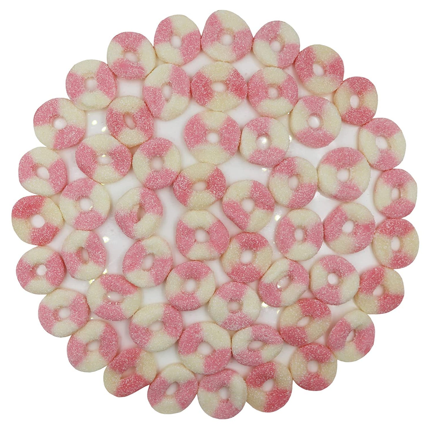 Firstchoicecandy Gummy Rings (Sour Mini Pink Lemonade, 2.2 Pound (Pack Of 1))