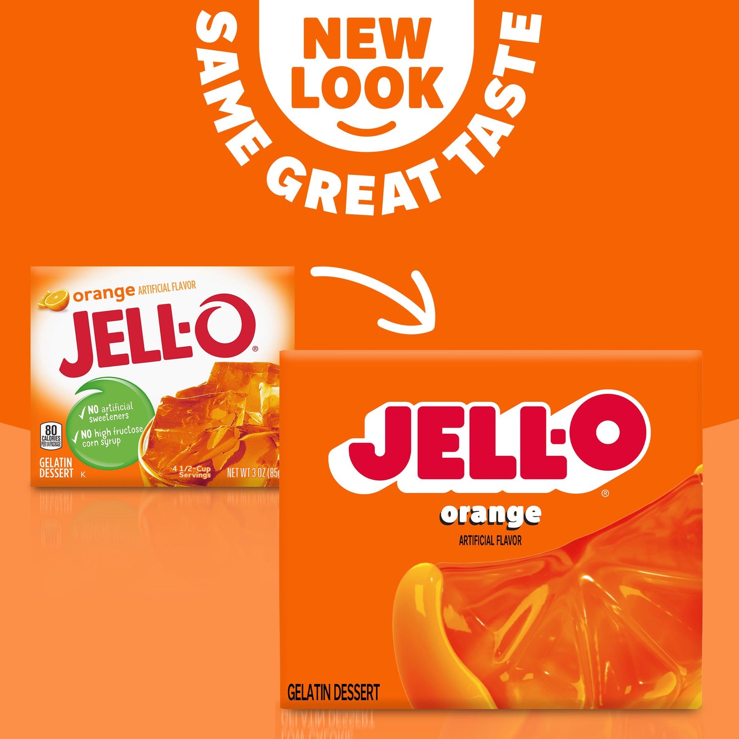 Jell-O Orange Gelatin Dessert 3 Ounce Boxes (Pack of 4)