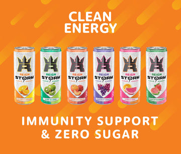 COMBO BREAKER Reign Storm Clean Energy Drink Variety Pack | 6 Flavors | 12 Fl Oz (Pack of 6)