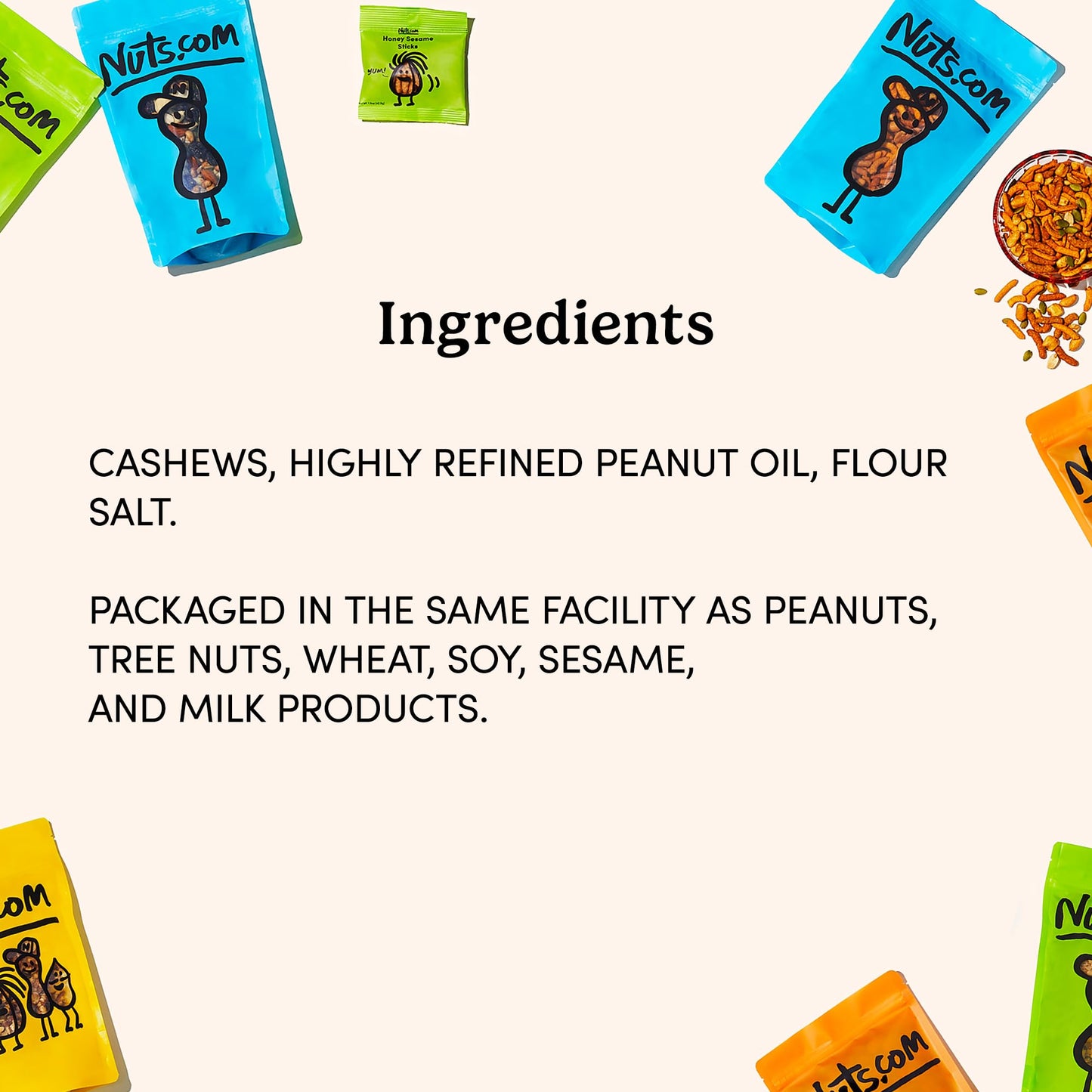 Nuts.Com - Roasted Cashews (Salted Single Serve) - Creamy & Savory Flavor, Healthy Snack For Adults & Kids, Good Source Of Prote