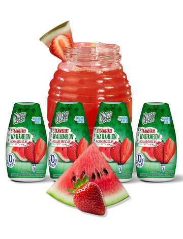 Klass Aguas Frescas Liquid Water Enhancer Sugar-Free Naturally Flavored Strawberry-Watermelon, Keto Friendly |1.62 Oz Pack Of 4 (Makes 24 Servings Each) 0 Calories Per Serving
