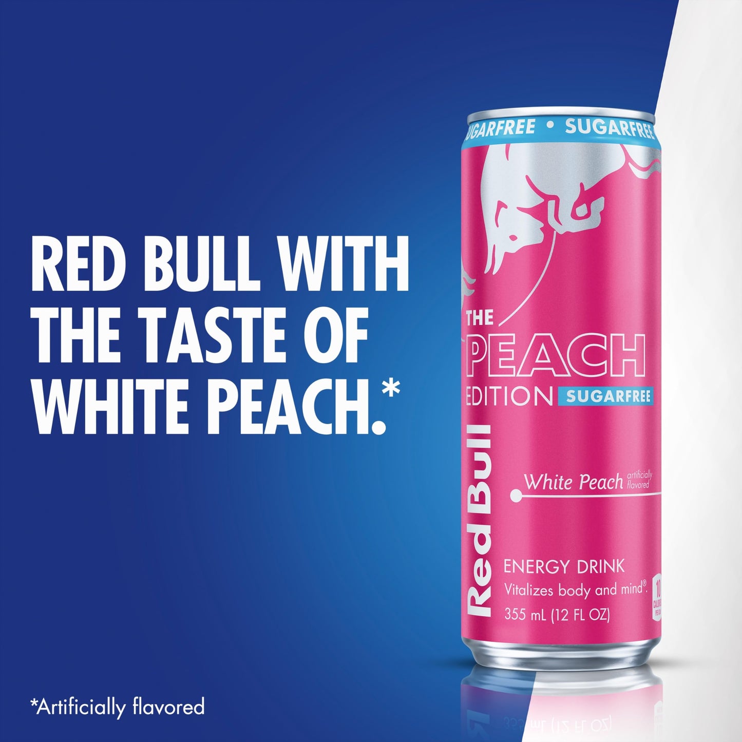 Red Bull Sugar-Free White Peach Summer Edition Energy Drink with 114mg Caffeine plus Taurine & B Vitamins 12 Fl Oz Pack of 24 Cans