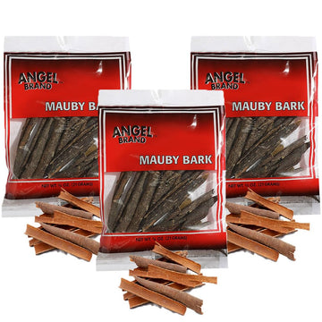 "Angel Brand Mauby Bark – 0.75 Oz Pouch Pack Of 3 – Authentic Mauby Bark For Tea, Infusions, And Traditional Beverages."