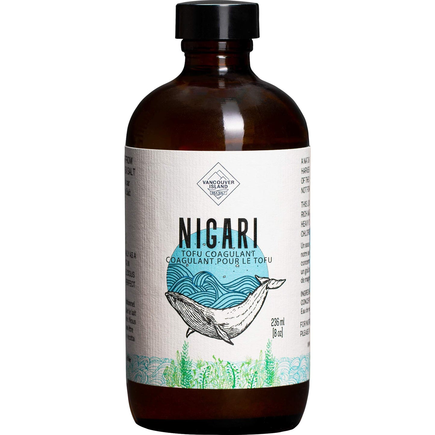 Vancouver Island Sea Salt Nigari Tofu Coagulant - All Natural - 8oz Liquid Magnesium Chloride Brine