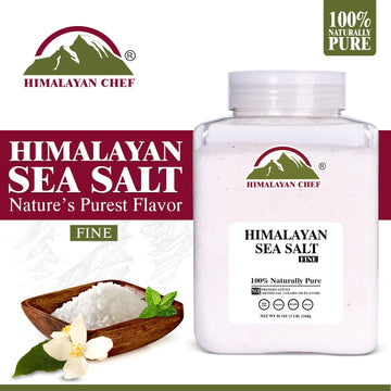 Himalayan Chef Sea Salt Fine Grain, 5 lbs | Rich Minerals, 100% Natural and Unrefined Sea Salt Fine Organic Minerals