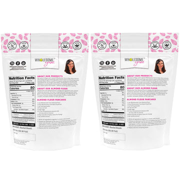 Wholesome Yum Premium Fine Blanched Almond Flour For Baking & More (16 Oz / 1 Lb) - Low Carb, Gluten Free, Non Gmo, Keto Friendl