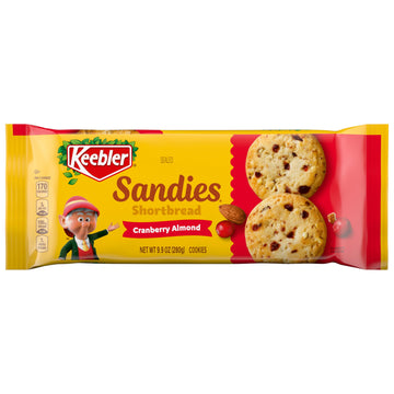 Keebler Sandies Shortbread, Cranberry Almond, 9.9Oz