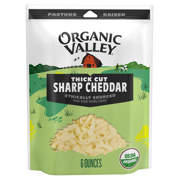 Organic Valley Organic Thick Cut Shredded Sharp Cheddar Cheese