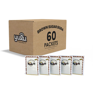 YULU FOODS BOBA NOW Authentic Instant Tapioca Pearls for Milk Tea, Smoothies and Desserts, Brown Sugar Flavor (Ready in Just 20