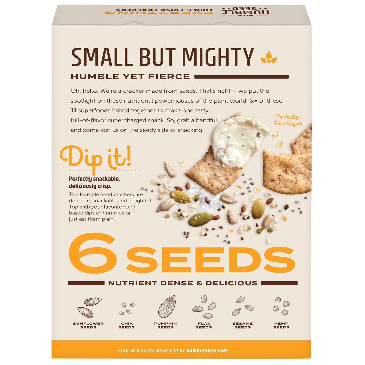 The Humble Seed Grain Free Crackers, Everything, Plant-Based, Kosher, Paleo Friendly, Gluten Free & Non-GMO, 4.25 Ounce (Pack of