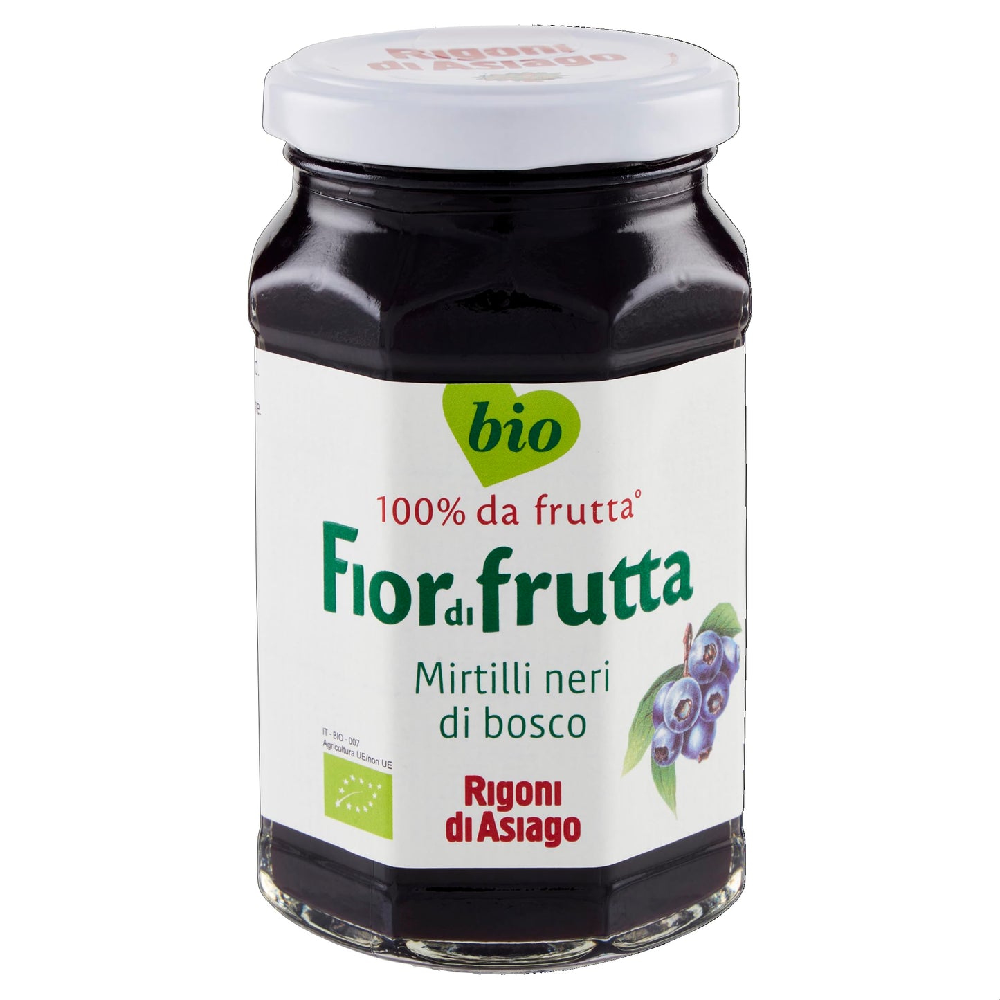 Rigoni Di Asiago Fiordifrutta Organic Fruit Spread, Wild Blueberry, 6 Count