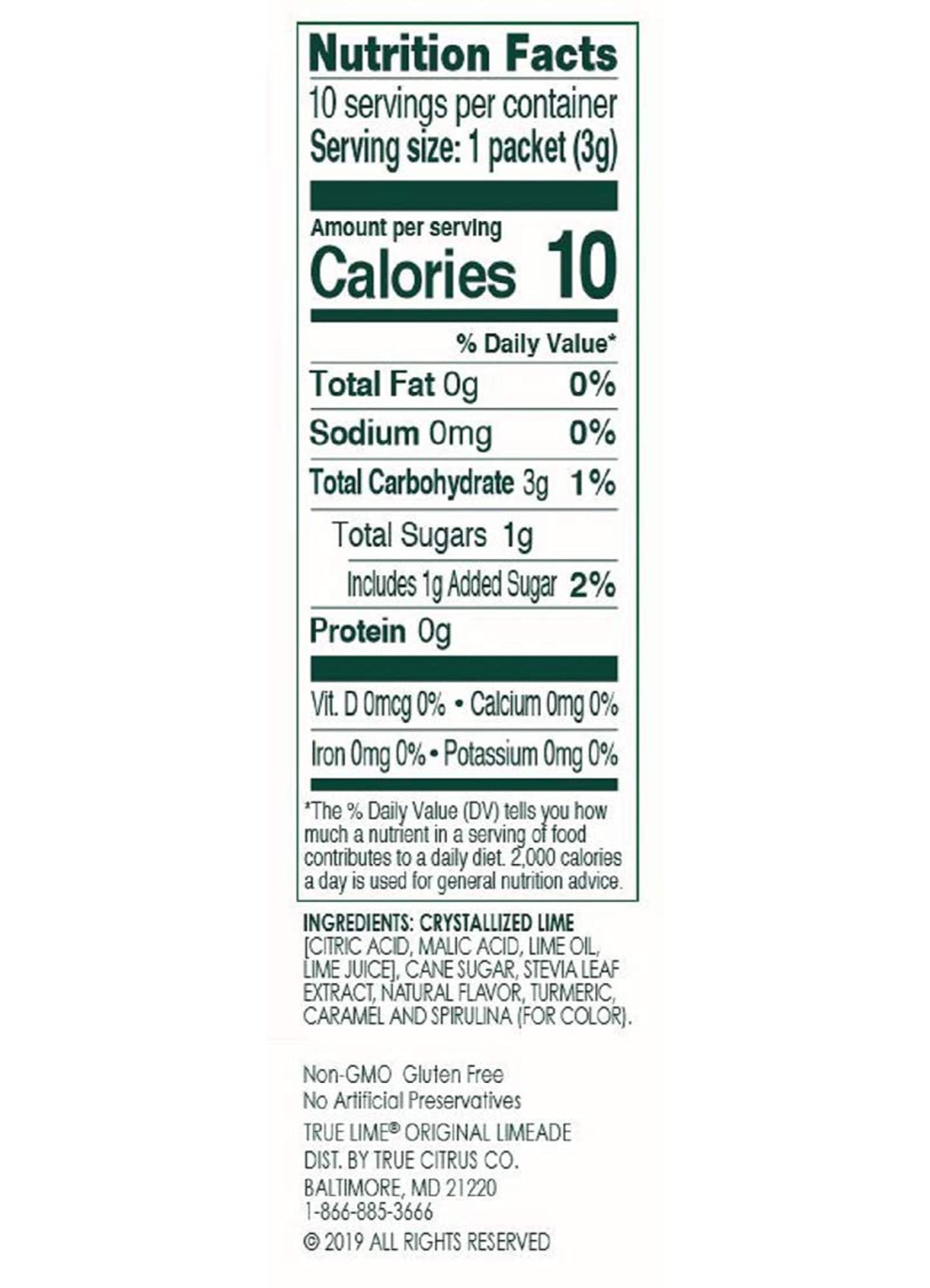 True Lime LIMEADE, True Lemon | True Citrus, 10 Count (Pack of 4)