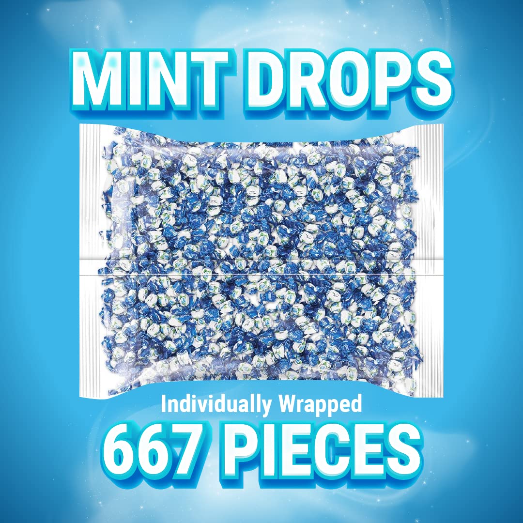 Colombina Delicate Mint Drops, Individually Wrapped Breath Saver Mini Mints, 2.2Lbs (Pack Of 1)