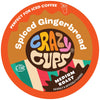 Crazy Cups Spiced Gingerbread Flavored Coffee Pods, Holiday Coffee, Single Serve Coffee For Keurig K Cups Machines, Medium Roast Coffee In Recyclable Pods(Pack Of 1, 22 Count Total)