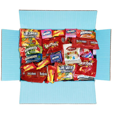 Halloween Bulk Assorted Fruit Candy - Starburst, Skittles, Gummy Life Savers, Air Heads, Jolly Rancher, Sour Punch, Haribo Gold-