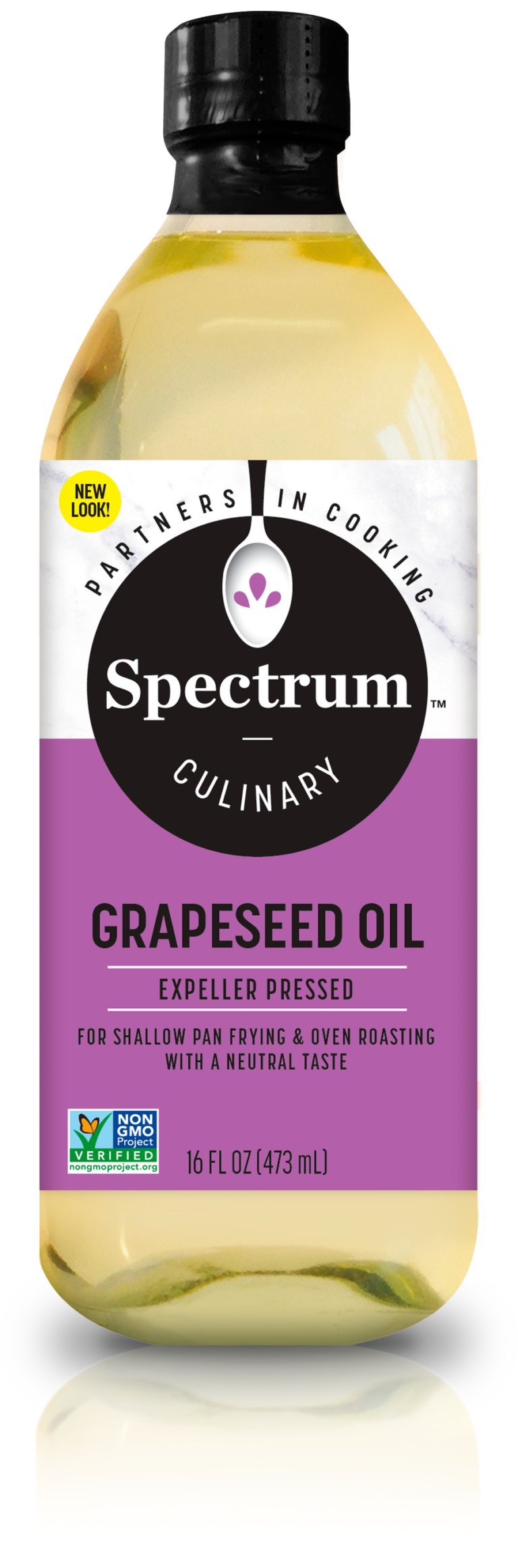 Spectrum Naturals Refined Grapeseed Oil, 16 Oz.