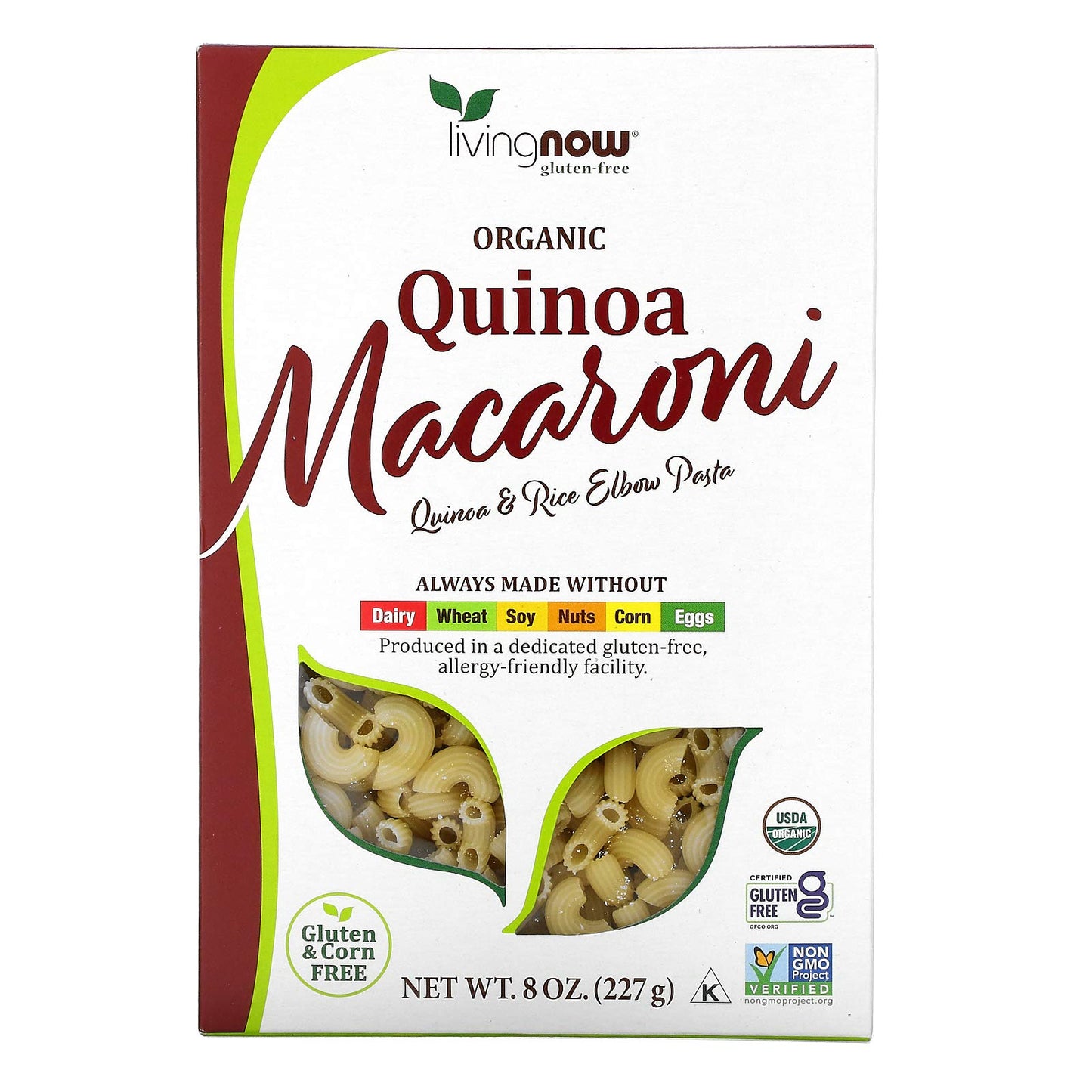 Now Foods Quinoa Macaroni Pasta, 8-Ounce (Pack Of 12)