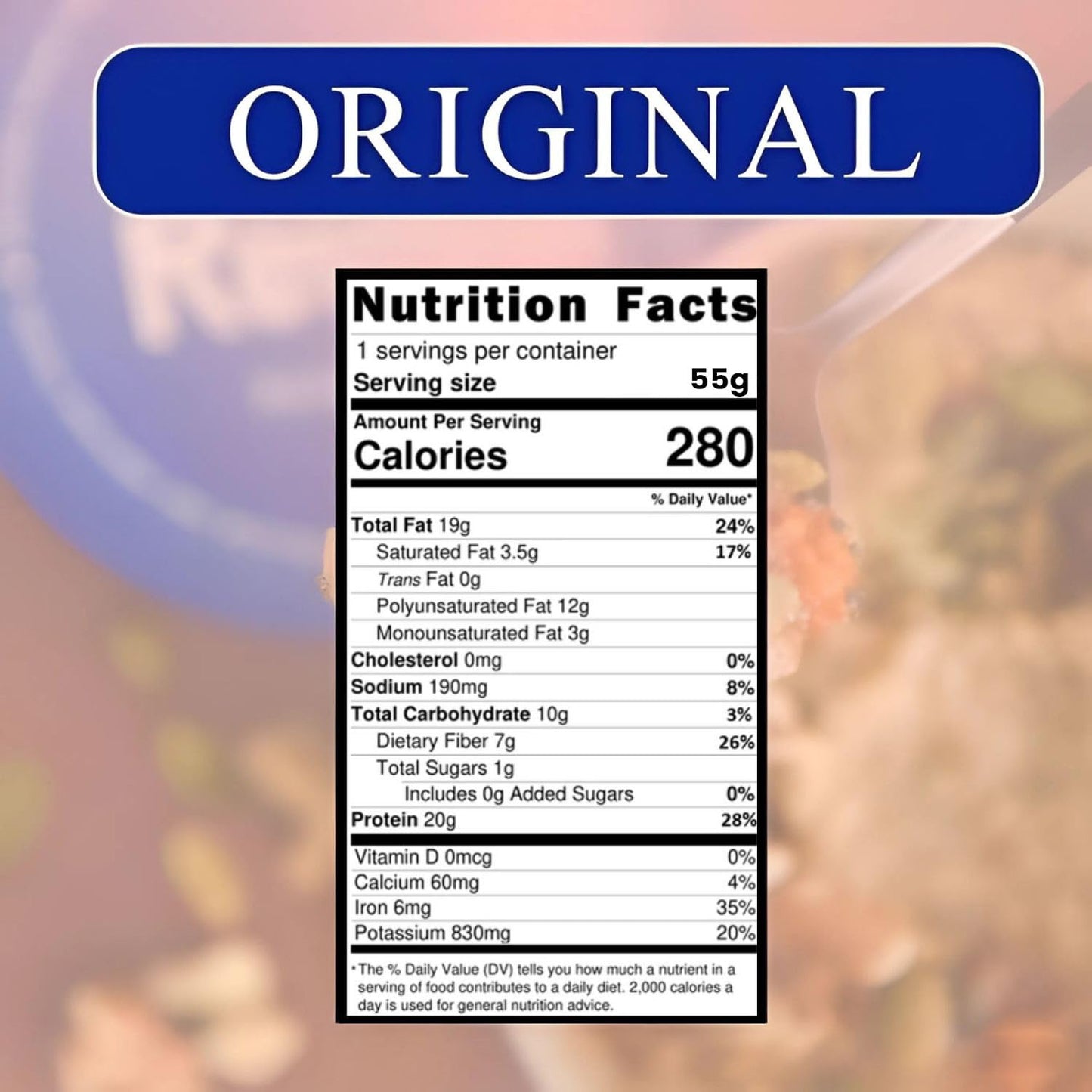 Folk Revival Original Keto Instant Oatmeal - 20G Protein, 3G Net Carbs, High Fiber, Non Gmo, Gluten Free, Made With Acorns - 12