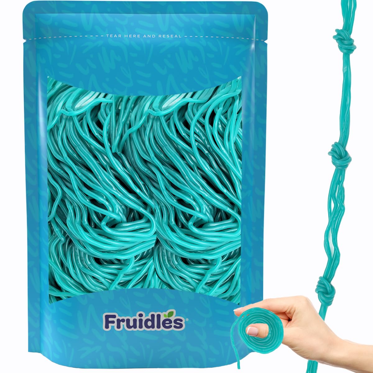Blue Raspberry Licorice Laces, Licorice Rope Gummies Candy For Parties, Birthdays, Events, And More (2 Pounds)