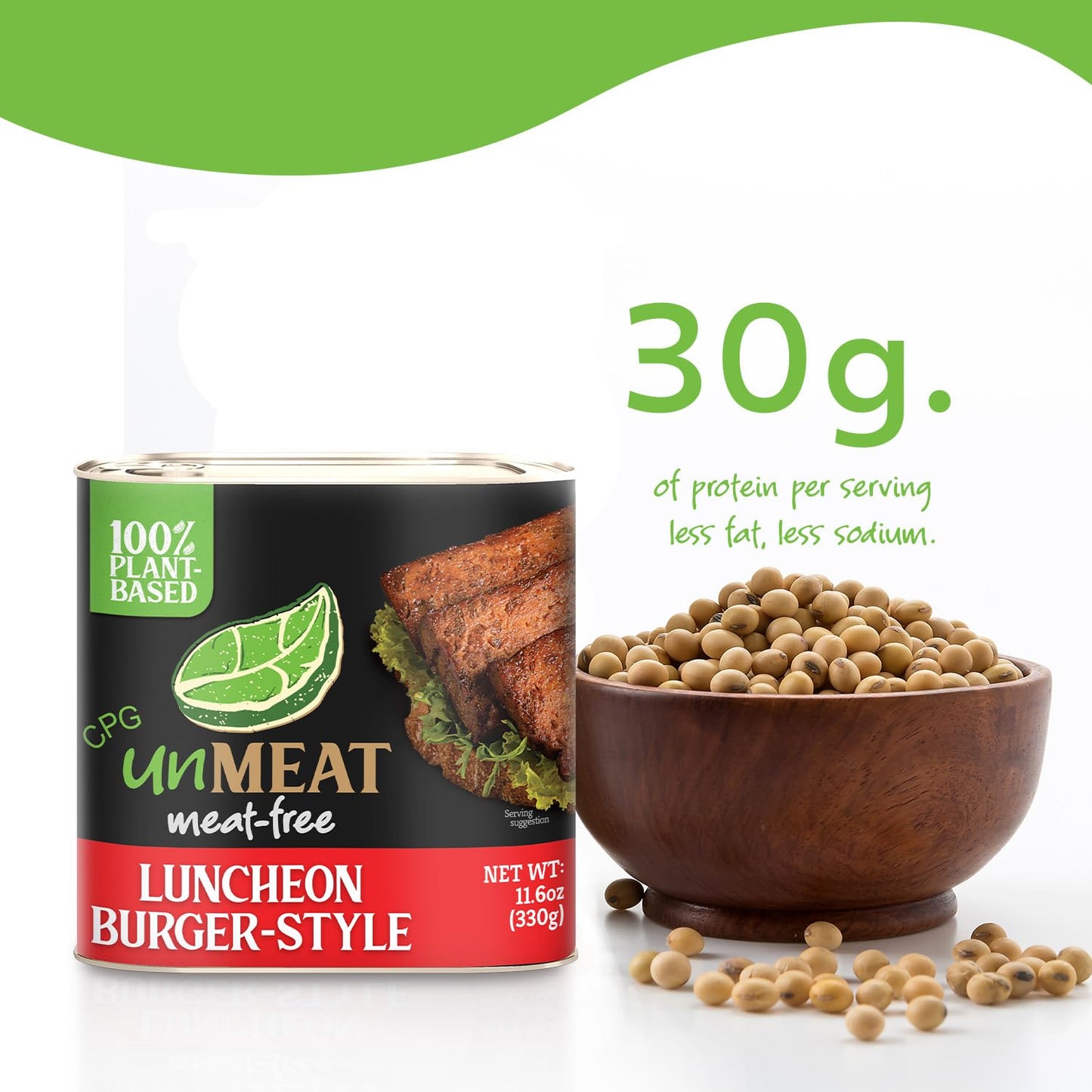 Unmeat Plant Based Meat | Easy To Prepare Plant Based Protein | Vegan Meat With Less Calories, Burger Style Luncheon Meat, (Pack