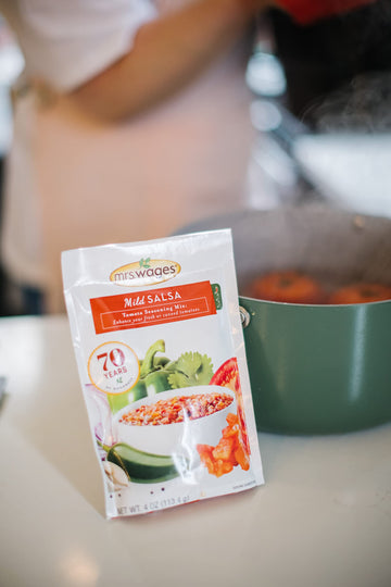 Mrs. Wages Mild Salsa Canning Mix, Easy-To-Use, Simple Homemade Salsa, Mild Spice Flavoring, Enahnce Your Tomatoes, 4 Oz Packet