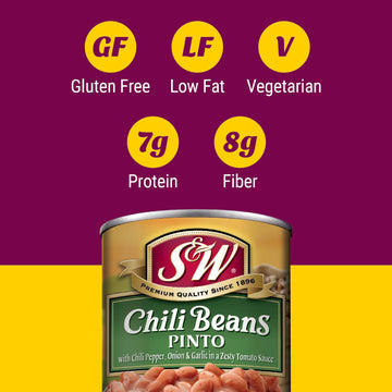 S&W - Pinto Chili Beans - 15.5 Oz. Can (Pack Of 12)