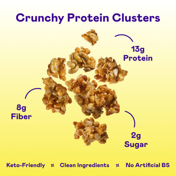 Magic Spoon Protein Granola - High Protein, Keto Friendly, Low Sugar, Honey Almond, 3 Bags (1 Count)