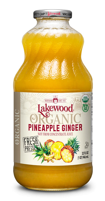 Lakewood, Juice Pineapple ginger Organic, 32 Fl Oz
