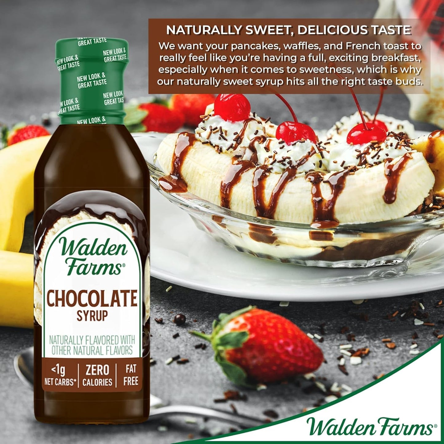 Walden Farms Chocolate Syrup - Calorie-Free, Sugar-Free, Keto-Friendly, 12 oz Bottle